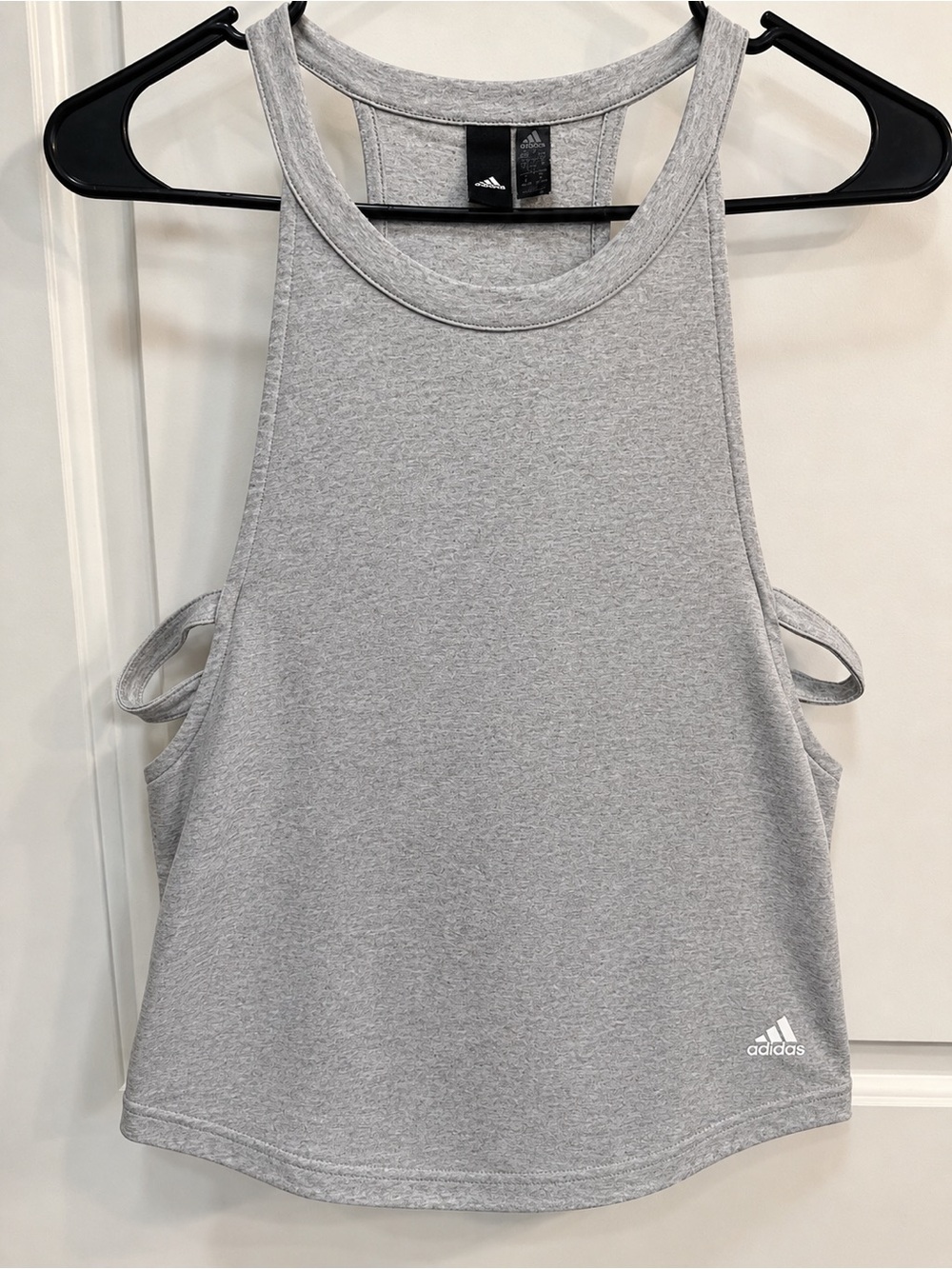 adidas Light Gray Racerback Athletic Tank Top